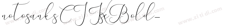 notosanksCJKscBold字体转换