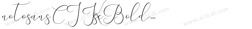 notosansCJKscBold字体转换