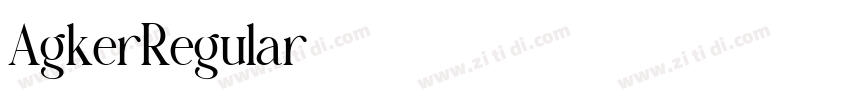 AgkerRegular字体转换 AgkerRegular字体转换