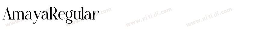 AmayaRegular字体转换 AmayaRegular字体转换