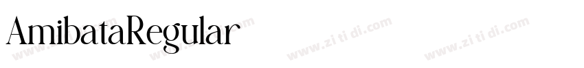 AmibataRegular字体转换