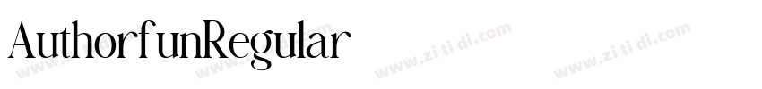 AuthorfunRegular字体转换