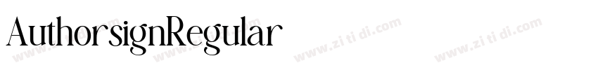 AuthorsignRegular字体转换