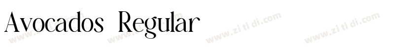 Avocados(Regular)字体转换