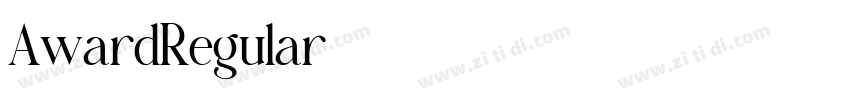 AwardRegular字体转换 AwardRegular字体转换
