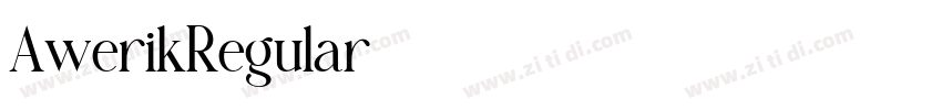 AwerikRegular字体转换