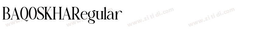 BAQOSKHARegular字体转换