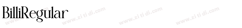 BilliRegular字体转换