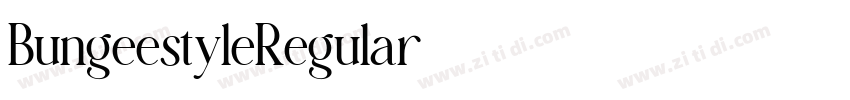 BungeestyleRegular字体转换