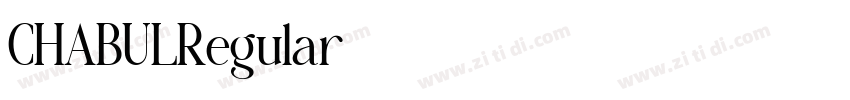 CHABULRegular字体转换 CHABULRegular字体转换