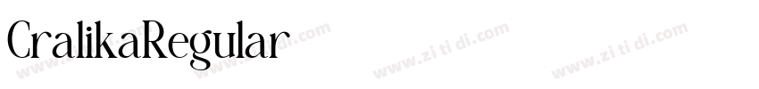 CralikaRegular字体转换 CralikaRegular字体转换