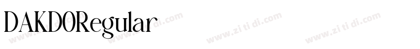 DAKDORegular字体转换 DAKDORegular字体转换