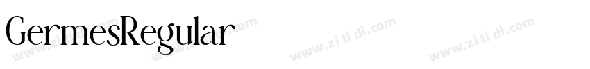 GermesRegular字体转换