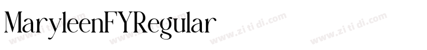 MaryleenFYRegular字体转换
