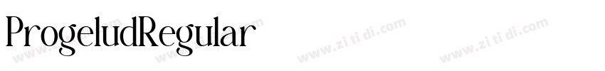 ProgeludRegular字体转换