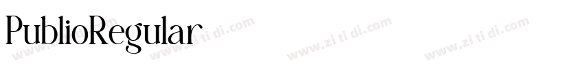 PublioRegular字体转换