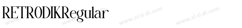 RETRODIKRegular字体转换 RETRODIKRegular字体转换