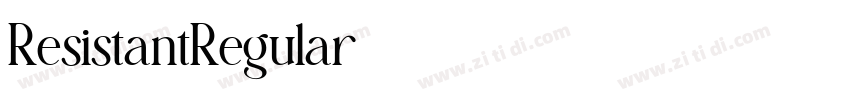 ResistantRegular字体转换