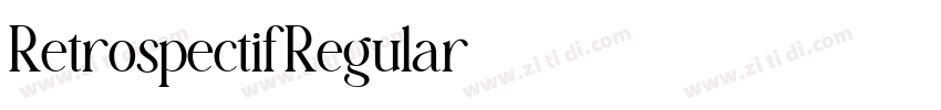 RetrospectifRegular字体转换