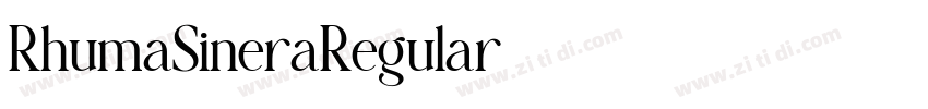 RhumaSineraRegular字体转换