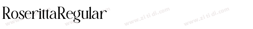 RoserittaRegular字体转换 RoserittaRegular字体转换