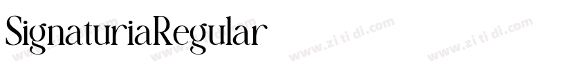 SignaturiaRegular字体转换