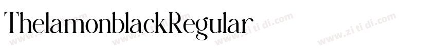 ThelamonblackRegular字体转换