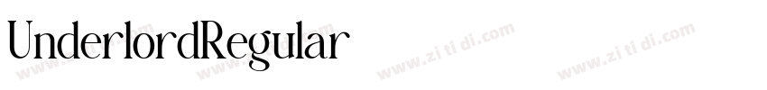 UnderlordRegular字体转换 UnderlordRegular字体转换