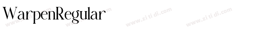 WarpenRegular字体转换