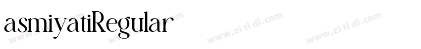 asmiyatiRegular字体转换 asmiyatiRegular字体转换