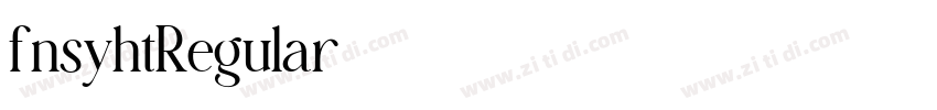 fnsyhtRegular字体转换