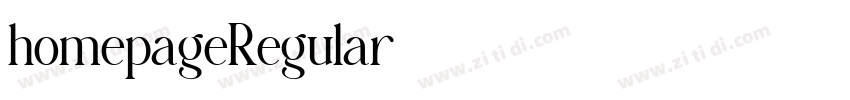 homepageRegular字体转换 homepageRegular字体转换