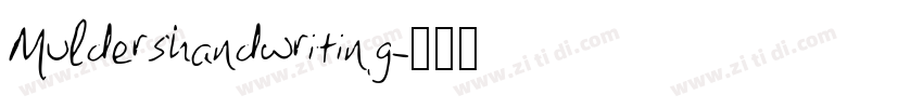 Muldershandwriting字体转换