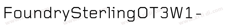 FoundrySterlingOT3W1字体转换