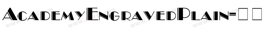 AcademyEngravedPlain字体转换