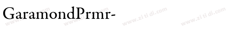 GaramondPrmr字体转换