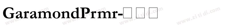 GaramondPrmr字体转换