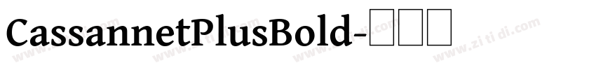 CassannetPlusBold字体转换 CassannetPlusBold字体转换