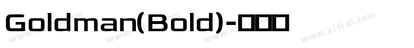 Goldman(Bold)字体转换