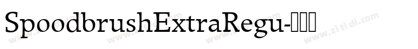 SpoodbrushExtraRegu字体转换