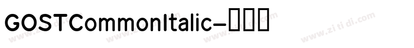 GOSTCommonItalic字体转换