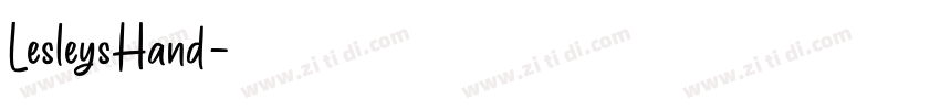 LesleysHand字体转换