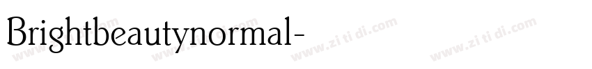 Brightbeautynormal字体转换