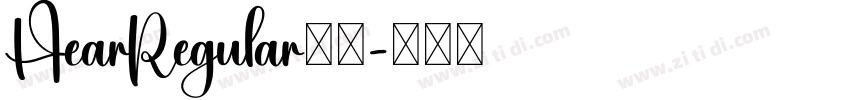 HearRegular字体字体转换