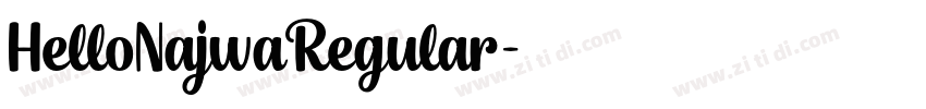 HelloNajwaRegular字体转换