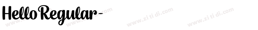 HelloRegular字体转换