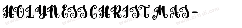 HOLYNESSCHRISTMAS字体转换
