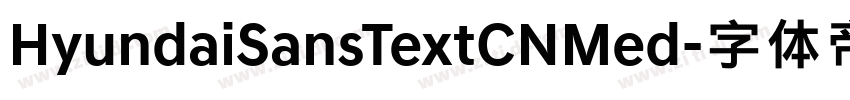 HyundaiSansTextCNMed字体转换