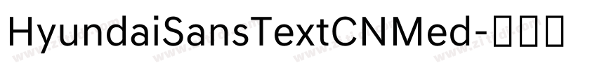 HyundaiSansTextCNMed字体转换
