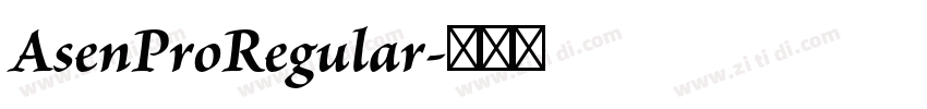 AsenProRegular字体转换